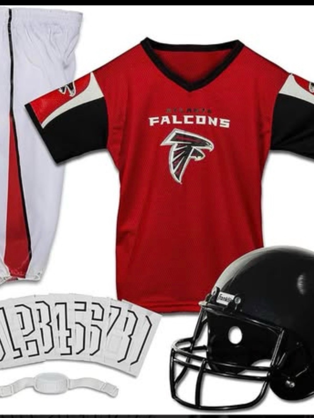 Kids Red Falcons Superhero Costume Set - Team Jersey & Helmet